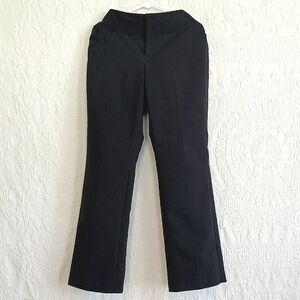 Elle Black Boot Cut Pants Work Basics High Rise Slimming New Job First Day Cute